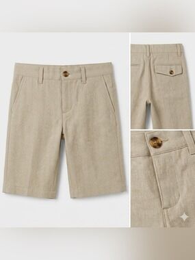 Appaman Tan Herringbone Boys Shorts
